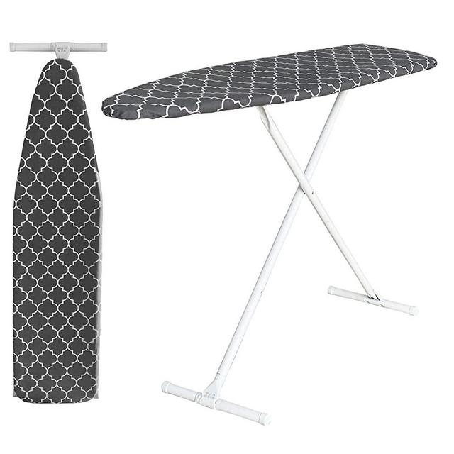 Tidy Zebra Space Saving Ironing Board Made in USA – Compact Standard Ironing Table with Extra Thick Cotton Ironing Boards Cover – Collapsible Ironing Board for Easy Storage Height Adjustable (13x53)