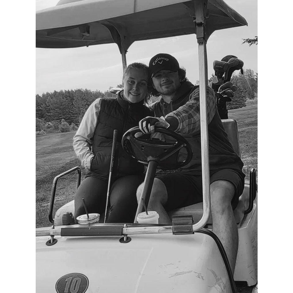 The Bride and Groom doing one of their favourite activities!