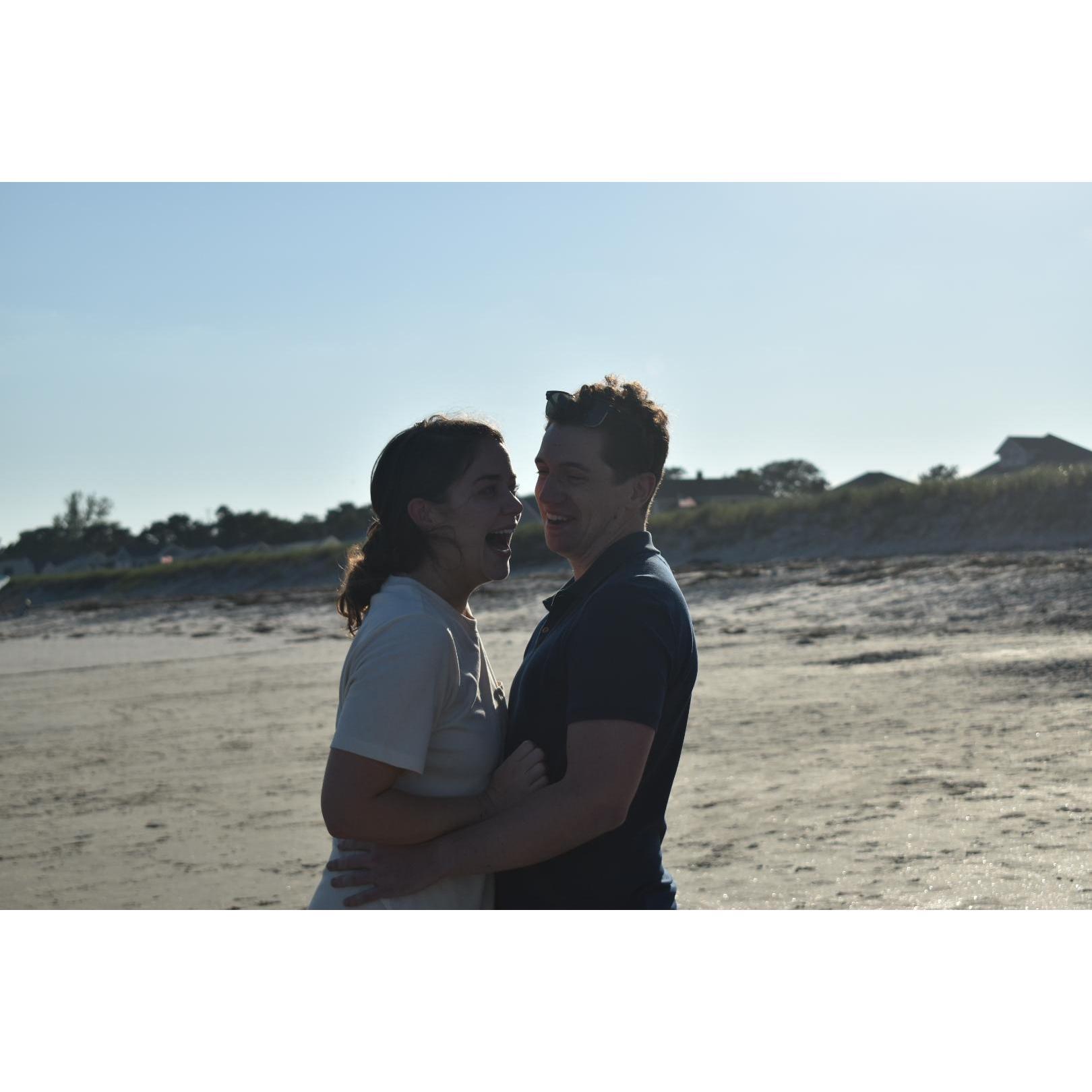 Right after Emily said "Yes!"