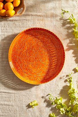 Patterned Enamel Round Tray