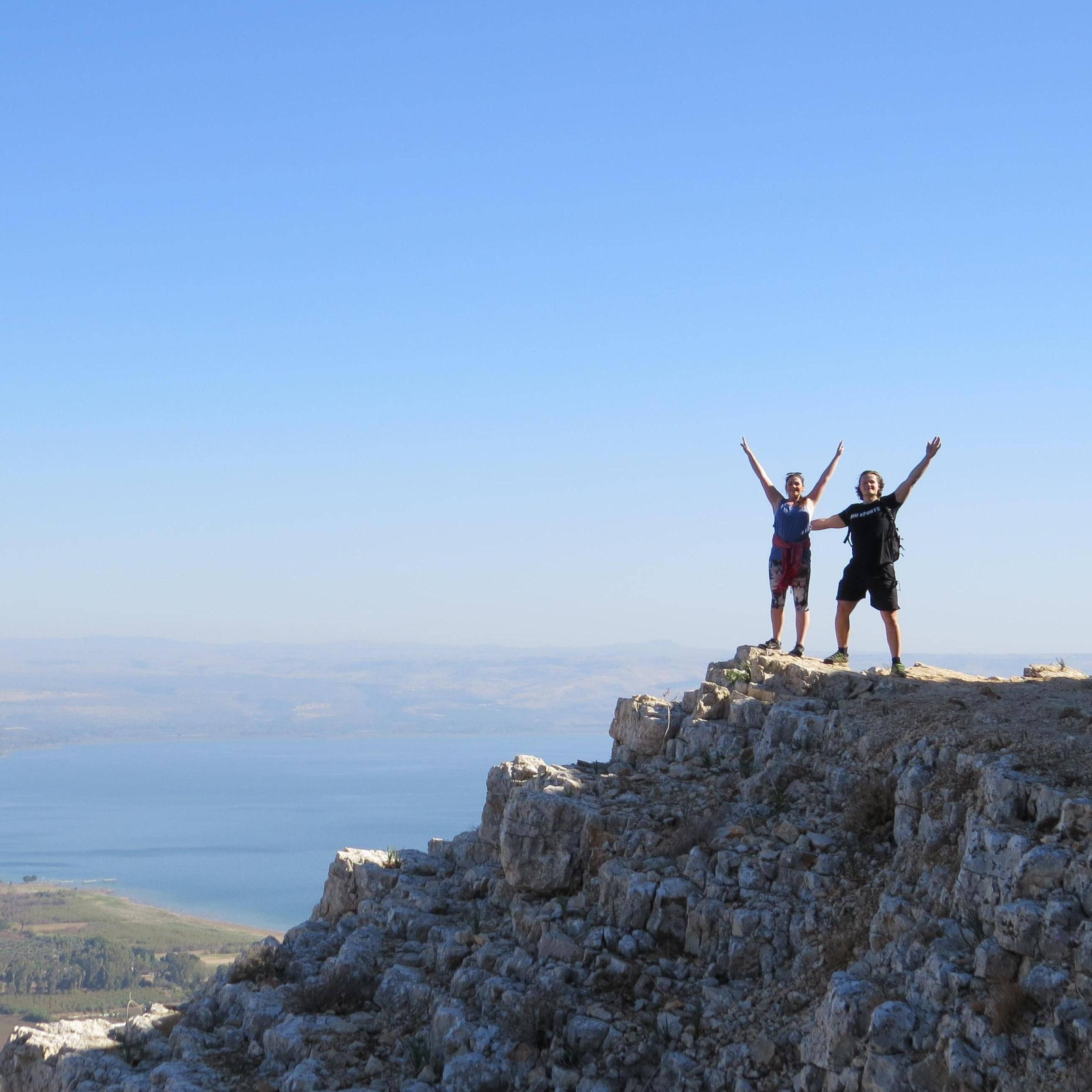 På toppen av Mont Arbel, Tiberia Israel 2016