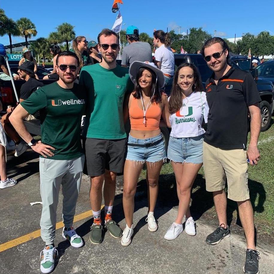 Cheering on the Canes at Homecoming