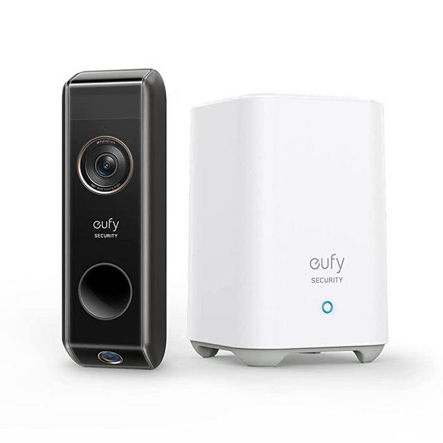 eufy Security Video Doorbell Dual Camera (Battery-Powered) with Homebase, Dual Motion Detection, Package Detection, 2K HD, Family Recognition, No Monthly Fee, 16GB Local Storage