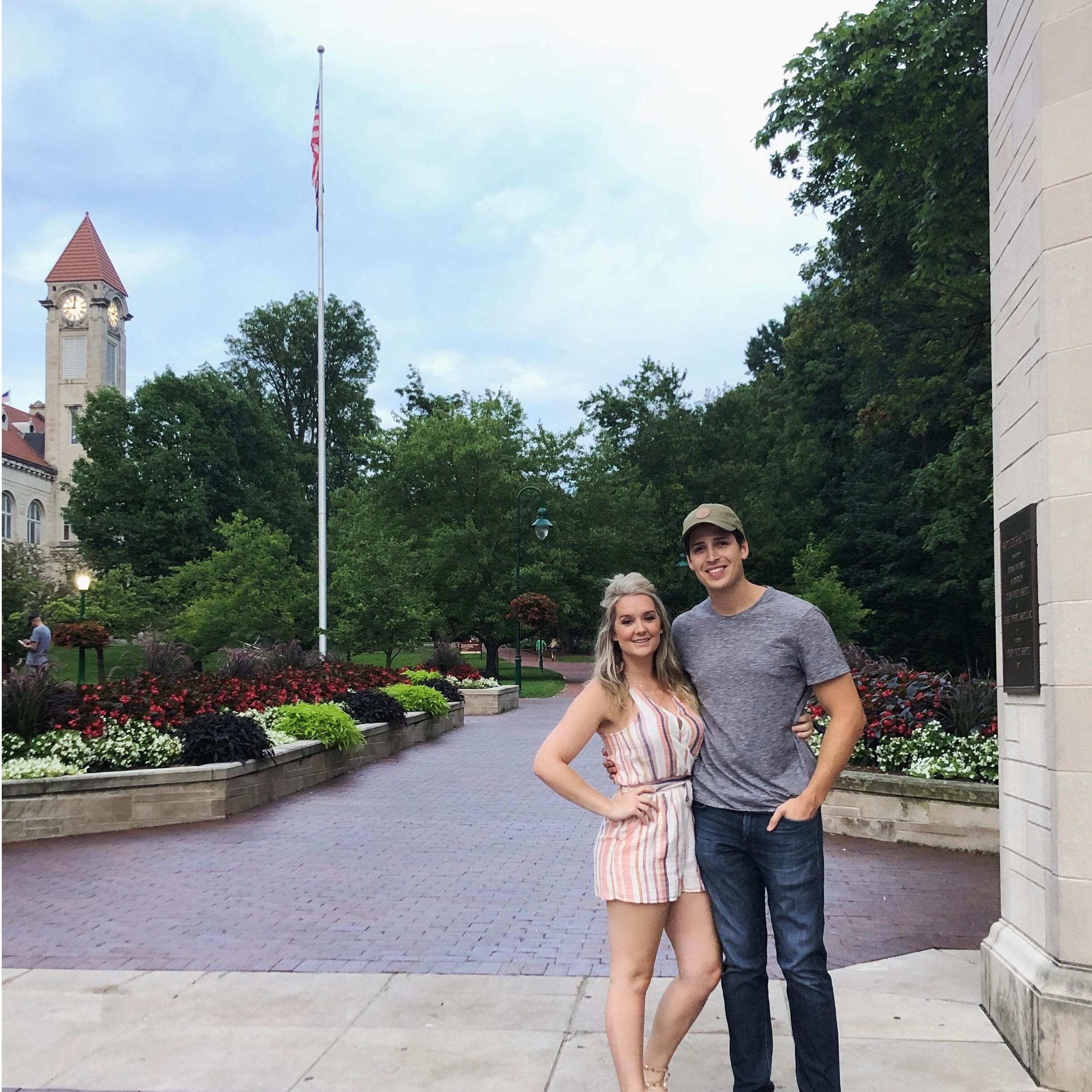 So special getting to show Connor around IU in Bloomington and where I graduated from college