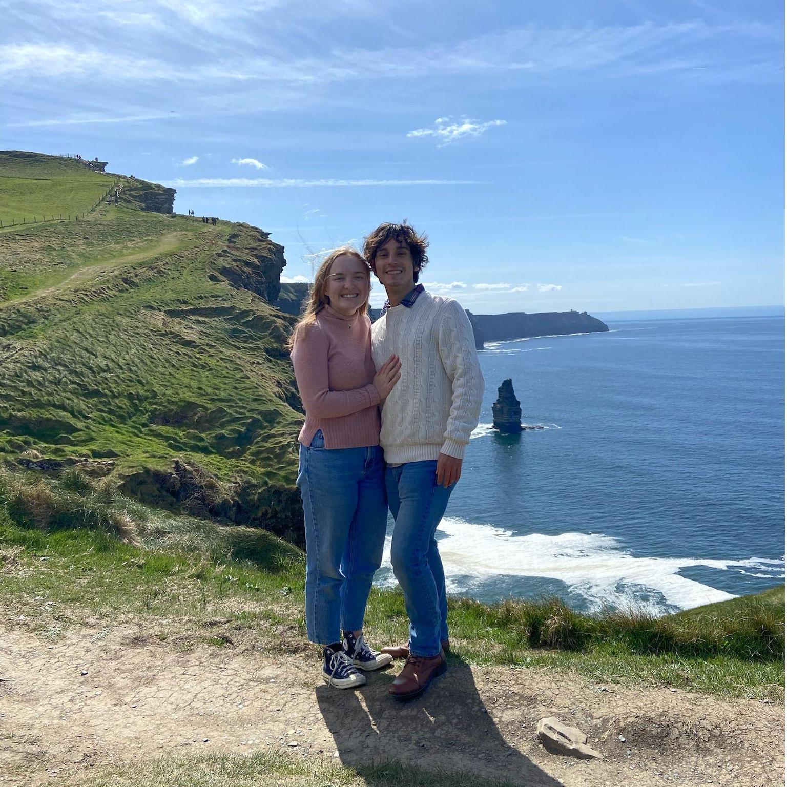 At the Cliffs of Moher, part of our first international trip!
