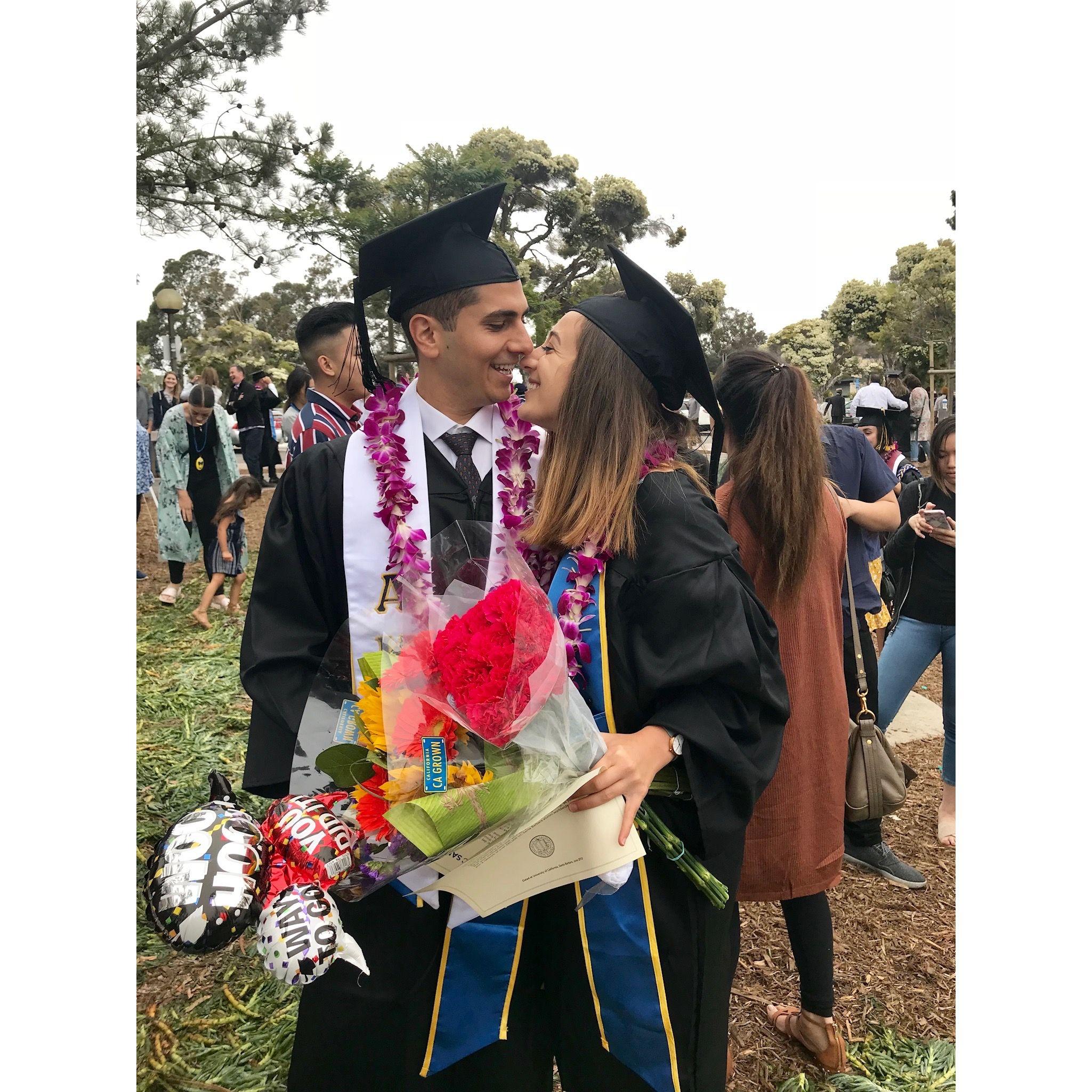 Santa Barbara, 2018 - the last day either of us used our Economics degrees.