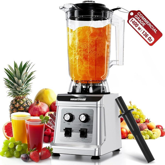 WantJoin Commercial Blender - 136 Oz Large Capacity Professional Blender Heavy Duty w/Pure Copper Motor,Dishwasher safe, 8-Blade Combo, 18800 RPM, Multi Speeds, Smoothie Blenders for Juice