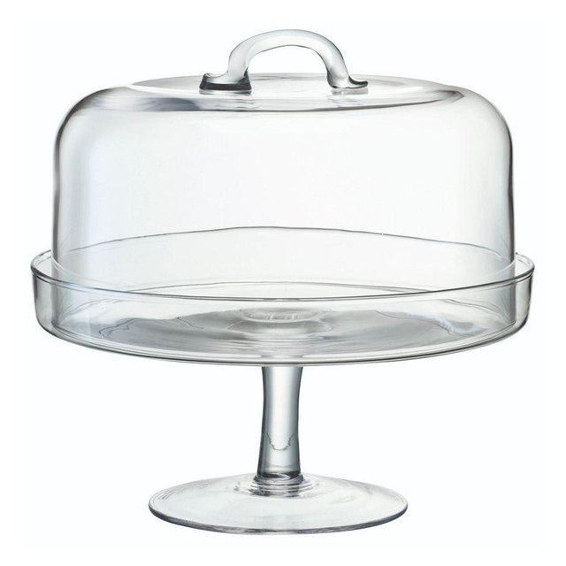 Coronado Handcrafted Glass Cake Stand With Dome - Small