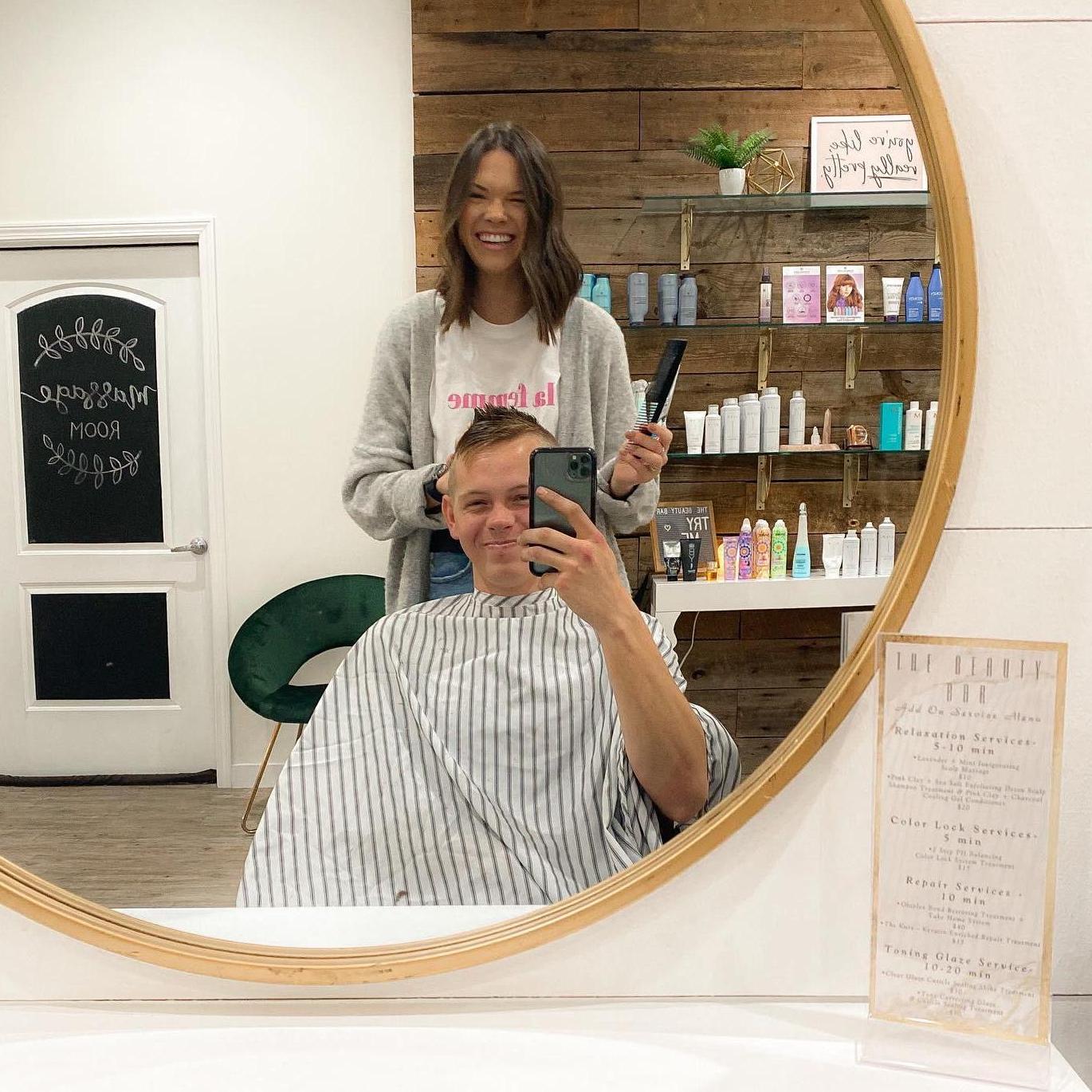 The first time Harry let Madison cut his hair!