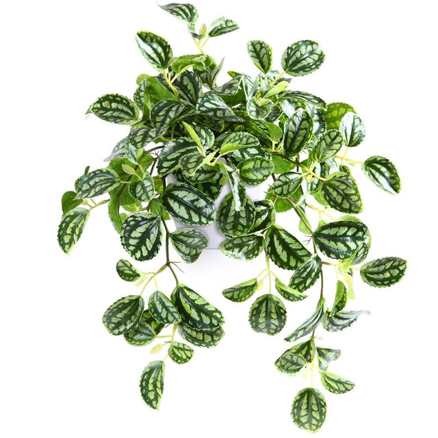 SOGUYI Fake Plants,15 Inch Artificial Plants for Indoor Outdoor Decor,Realistic Faux Hanging Plants in Pot for Home Office,1 Pack