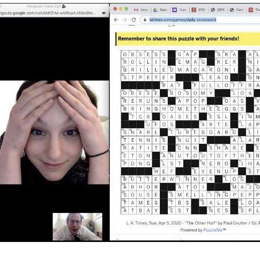 A lot of our long-distance dates involved crossword puzzles... and frustration.