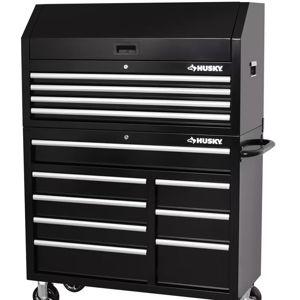 Tool Storage BLACK 42 in. W x 18 in. D Standard Duty Black Tool Chest Combo 12 Drawer