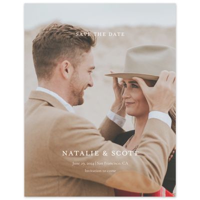 Peach, Orange Wedding Digital Save the Date - Normandy Photo