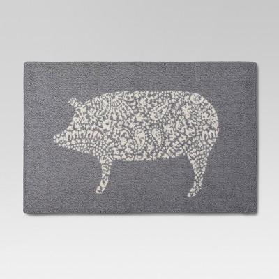 Gray Kitchen Rug Pig (30"X46")- Threshold&#153;