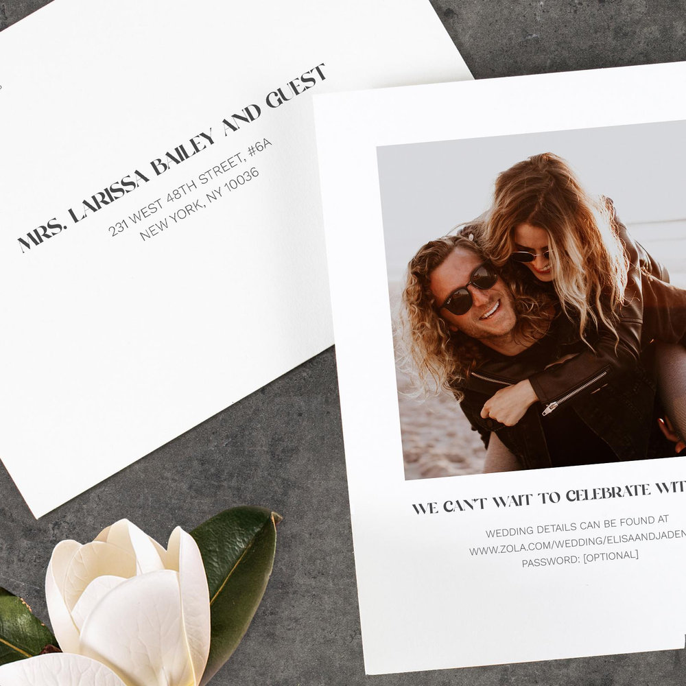 Carlisle Portrait | White | Zola Save The Dates