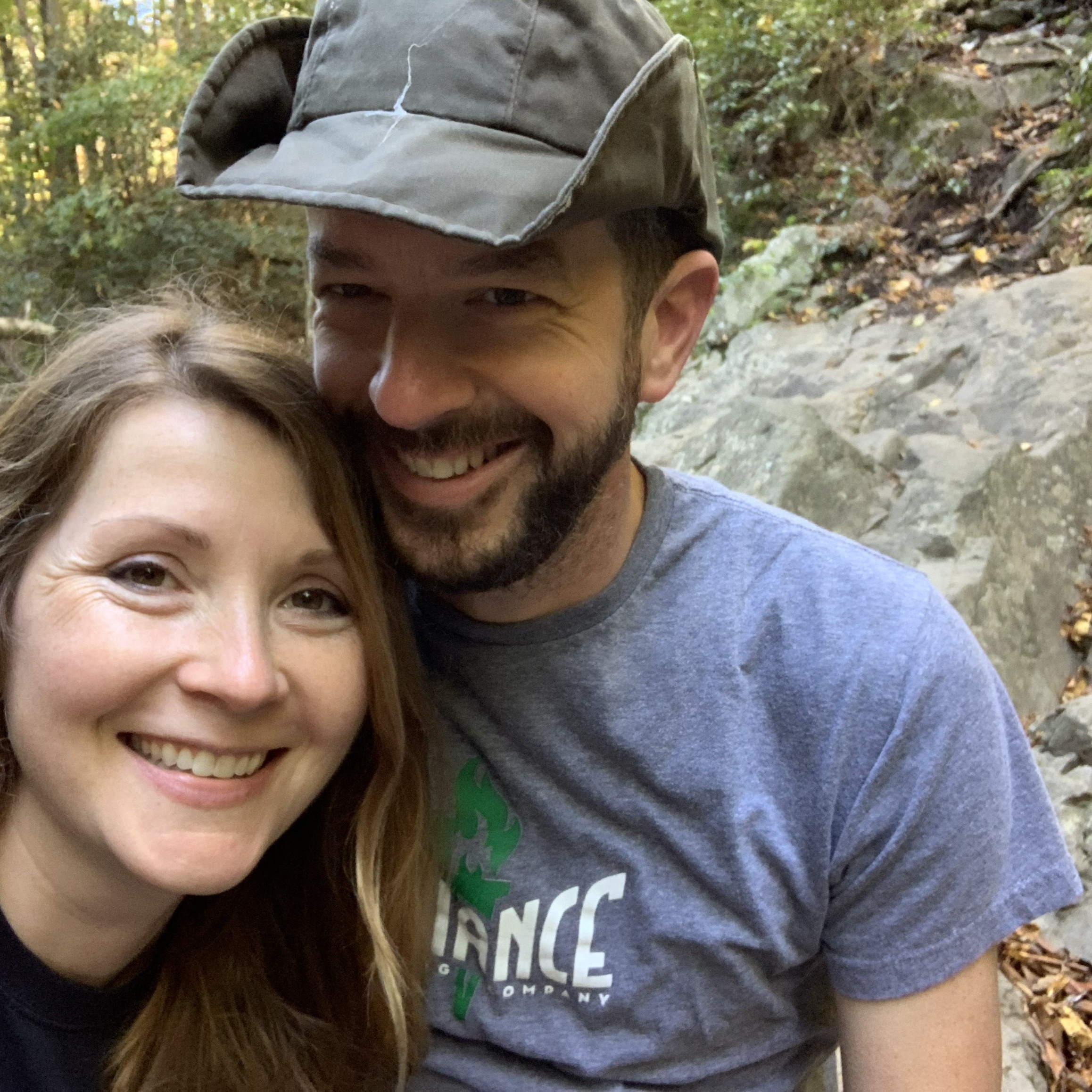 Lauren's first visit, we hiked to see the waterfall at Tremont
