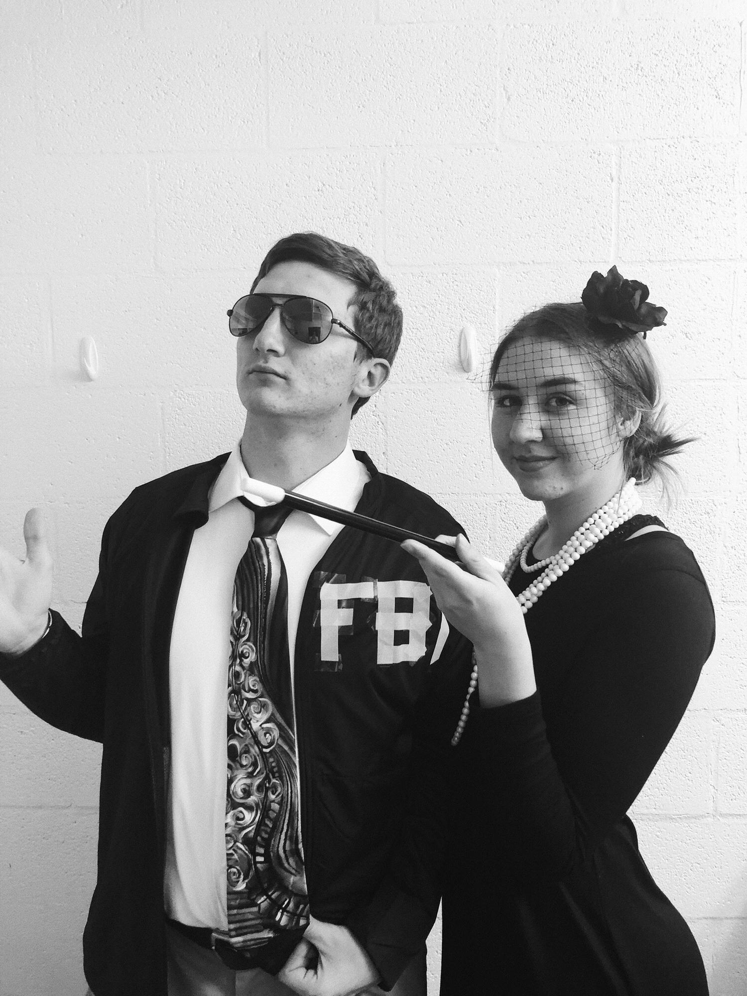Our first Halloween together where we dressed up as Burt Macklin and Janet Snakehole. These are characters from one of our favorite shows Parks & Rec!
