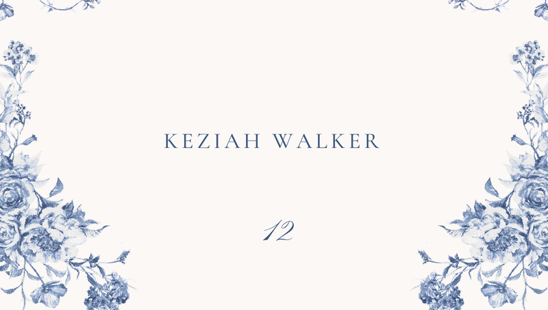 Hattaway | Dark Cobalt | Zola Wedding Place Cards
