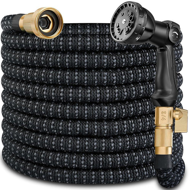 50 ft Garden Hose Expandable Hose-2025 Upgraded Flexible Water Hose, Car Wash Hose with Extra-Strong Brass Connectors,Superior Strength-4-Layers Latex-Leakproof Expanding Pipes for Yard,Outdoor