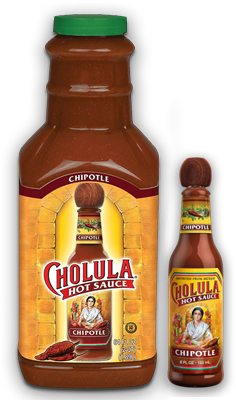 Cholula 64oz Chipotle, Chili Garlic, and Green Pepper