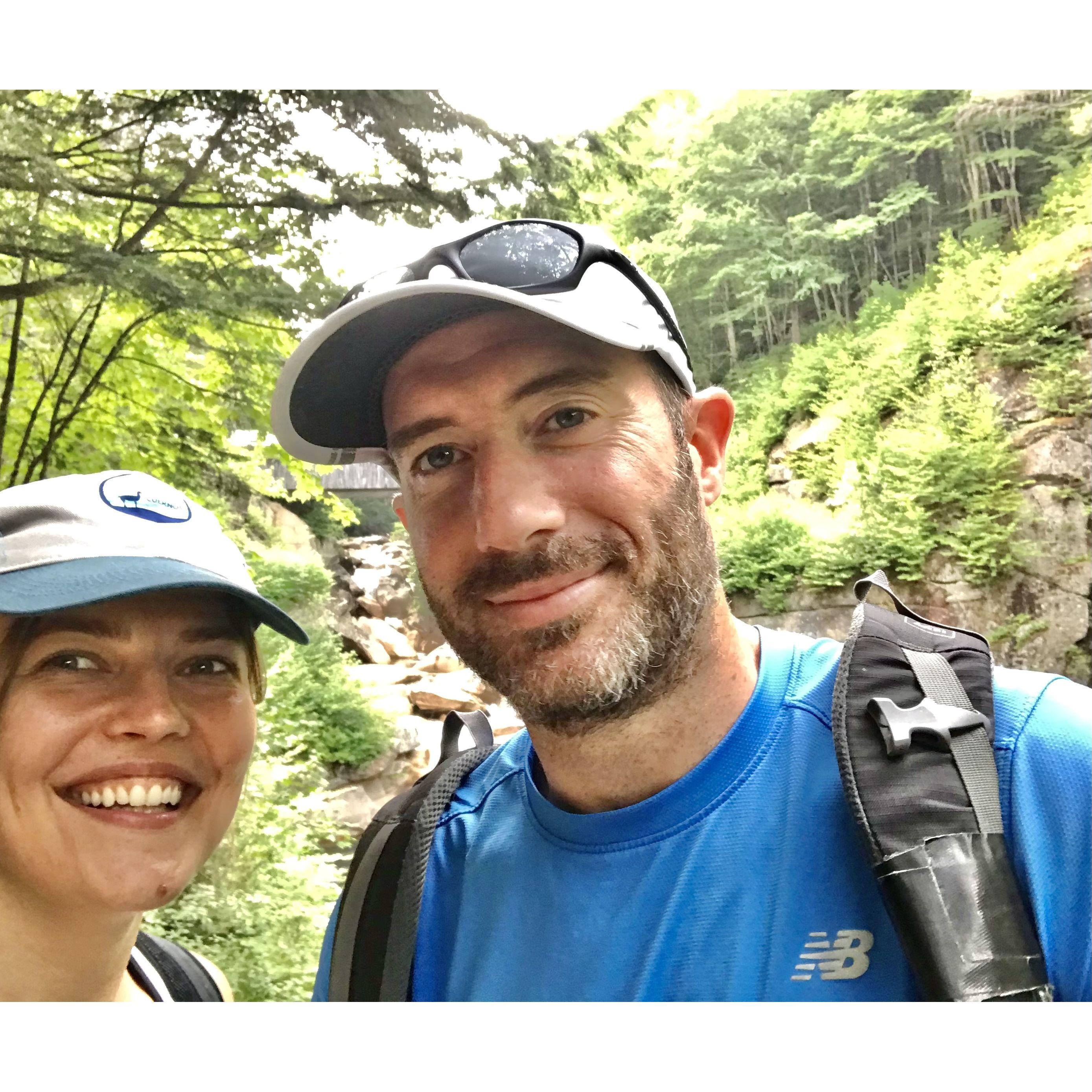 Flume Gorge in Franconia Notch State Park, July 2020