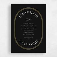 Black Wedding Invitation - Tatum Classic Foil