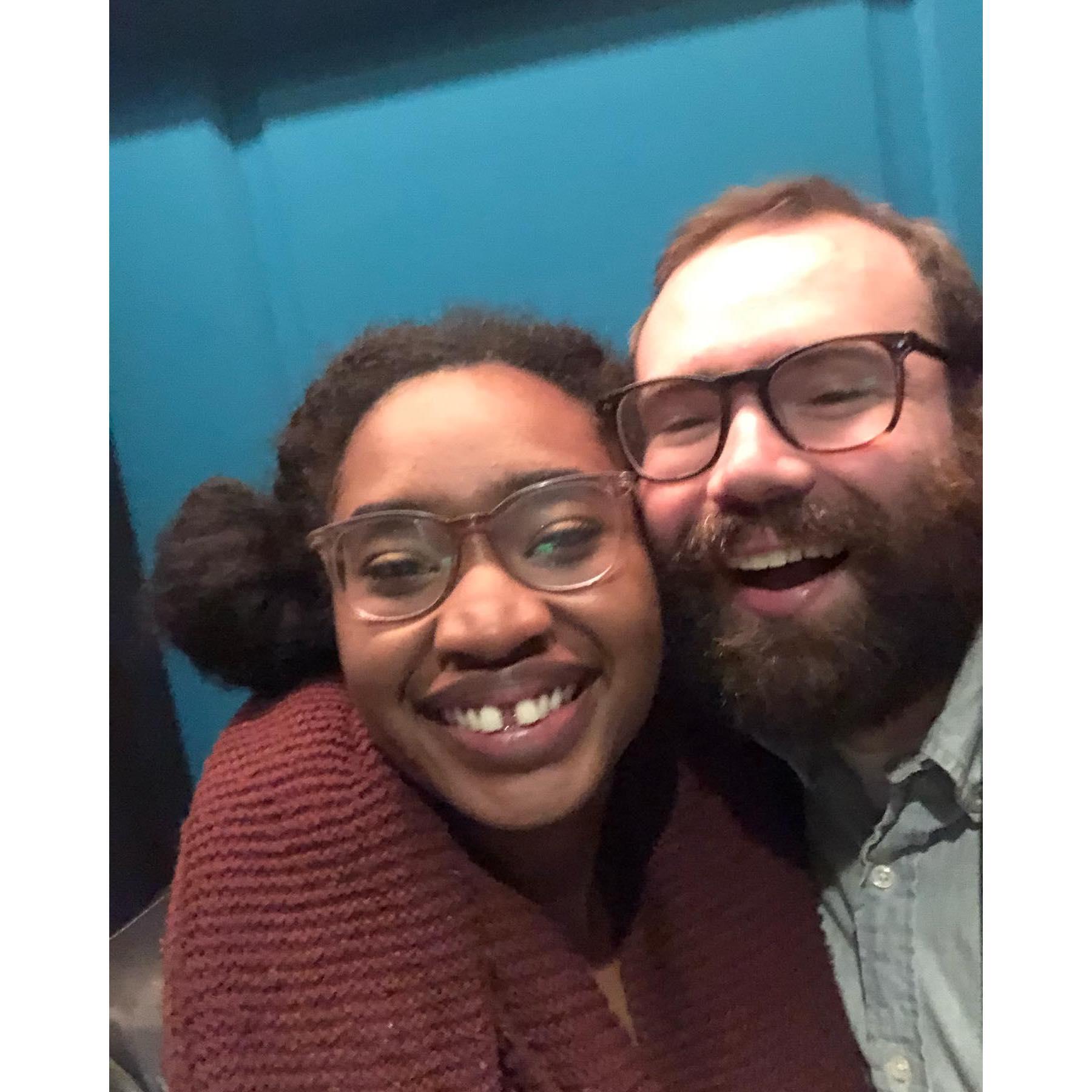 Beaming the night we got engaged (September 28, 2022)