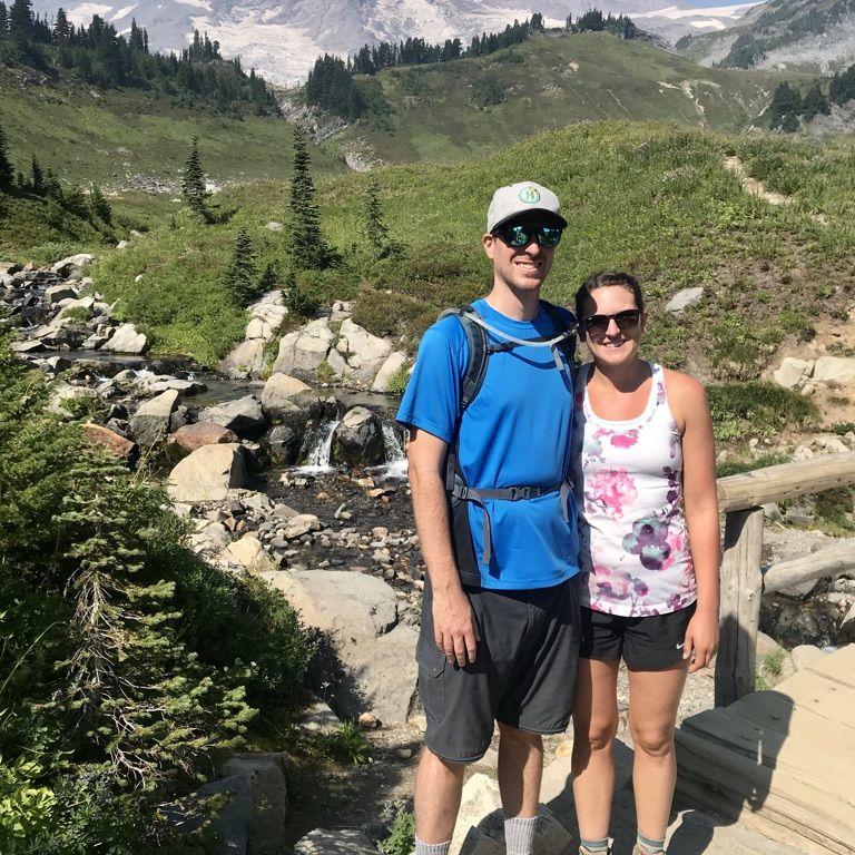 Mount Rainier on our road trip.