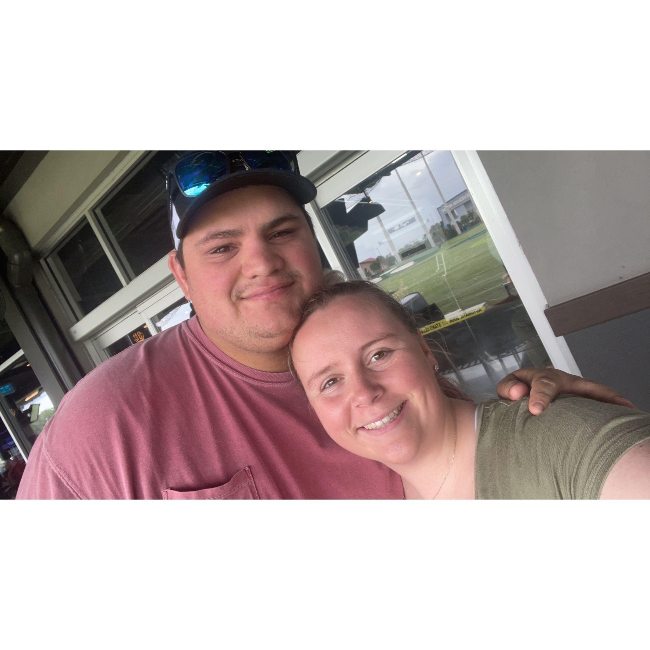 pre birthday celebration at top golf