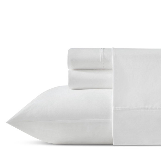 Vera Wang Egyptian Cotton Solid 4 Piece Sheet Set, Queen