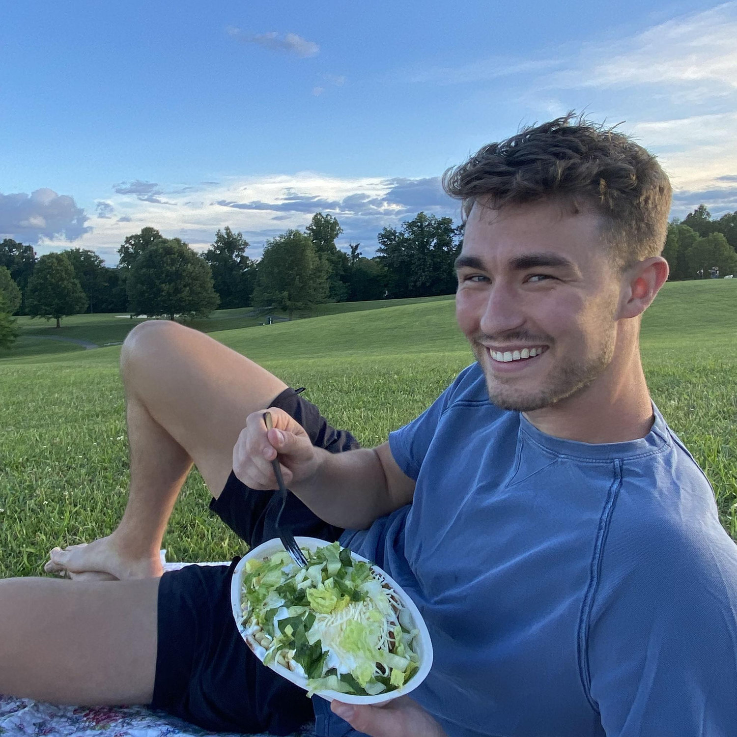 First meal living in the same city! Ian moved to JC, TN after about 6-8 months of us dating!