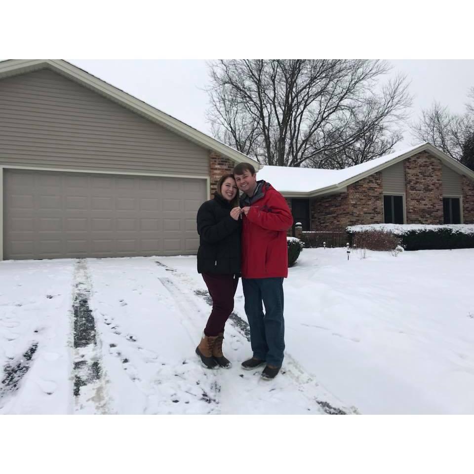 Buying a home together was our first big step as a couple and we're so happy we made that decision! We love our home and being home together!