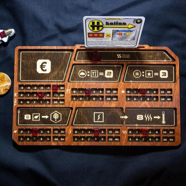 Terraforming Mars Player Resource Board - Two-Toned Cognac & Kona