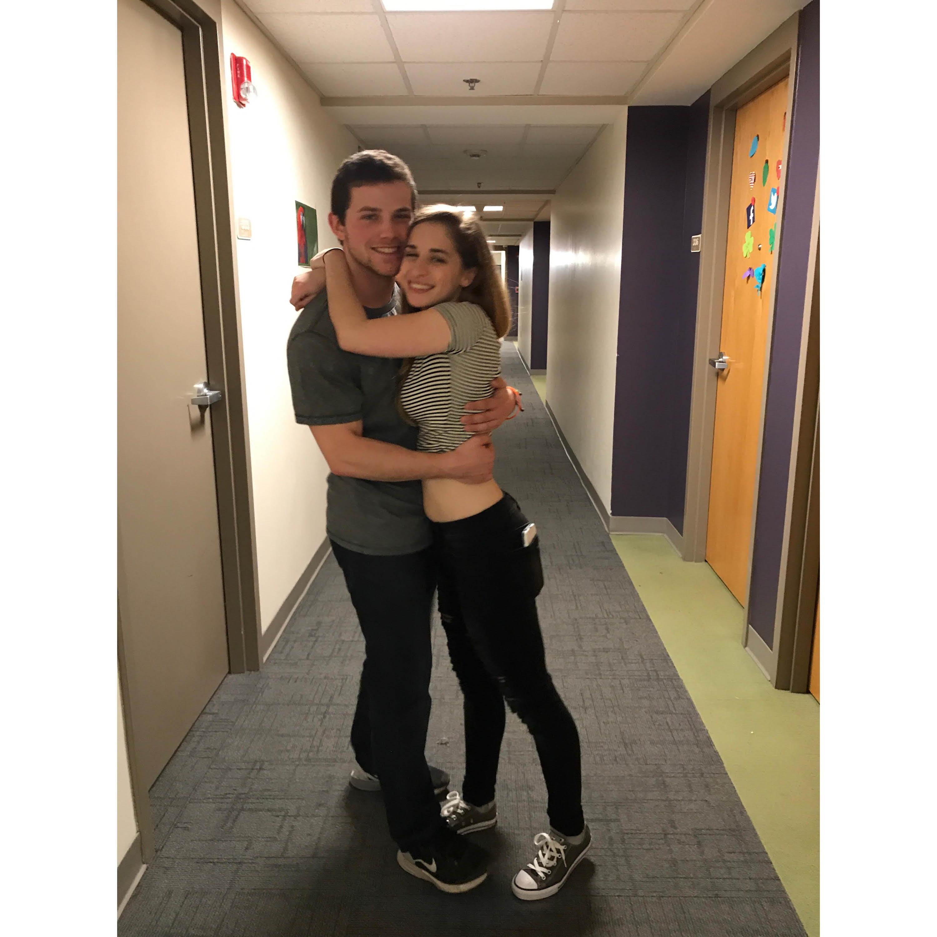 Emily's first trip to Endicott College to visit Cody