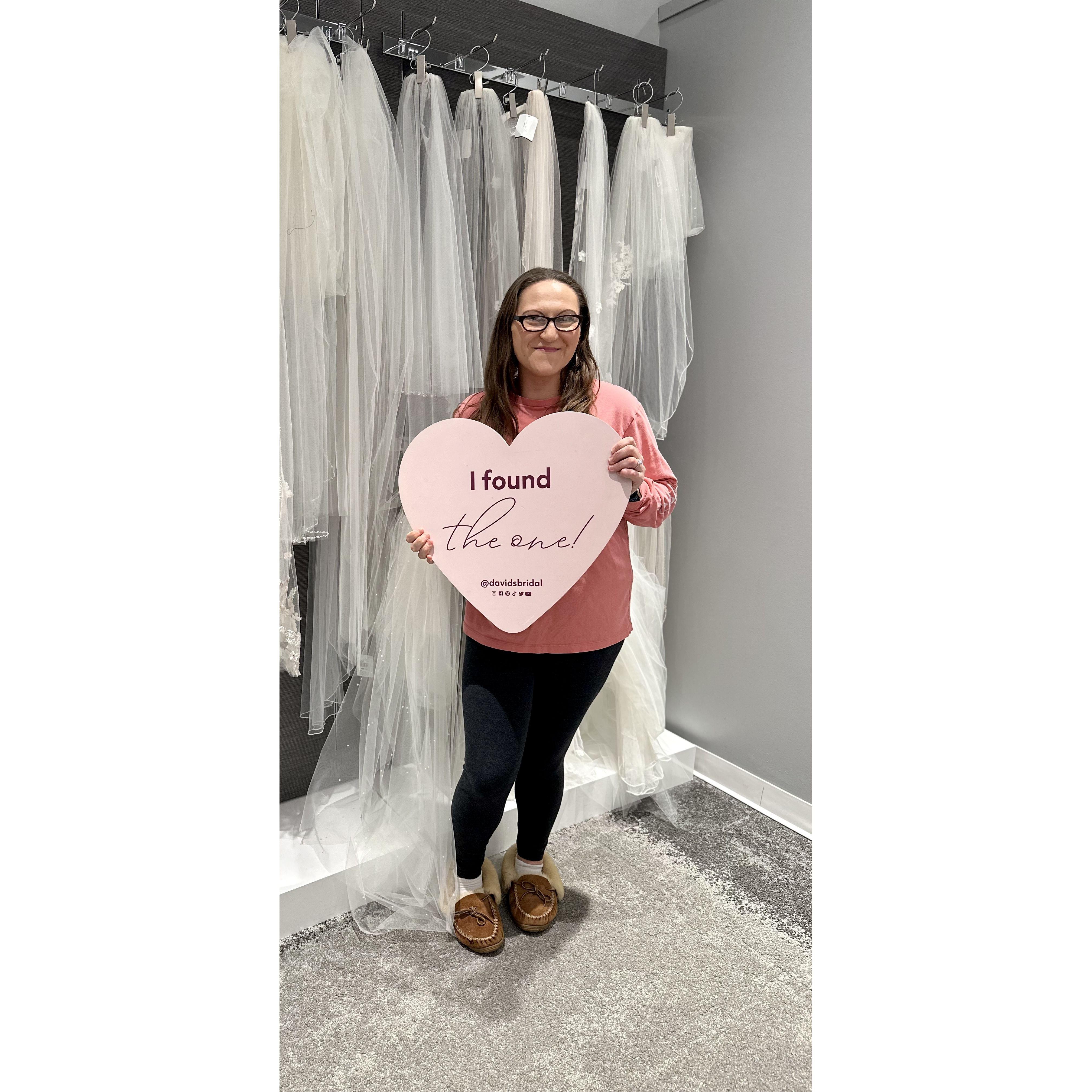 Kristen said YES to the Dress! 10-9-2023