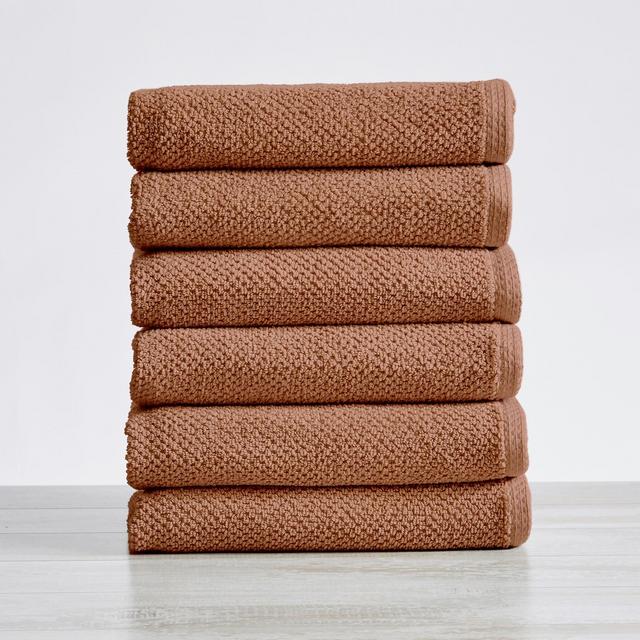 100% Cotton Quick Dry Popcorn Textured Bath Towel Set , Clay) - Great Bay Home