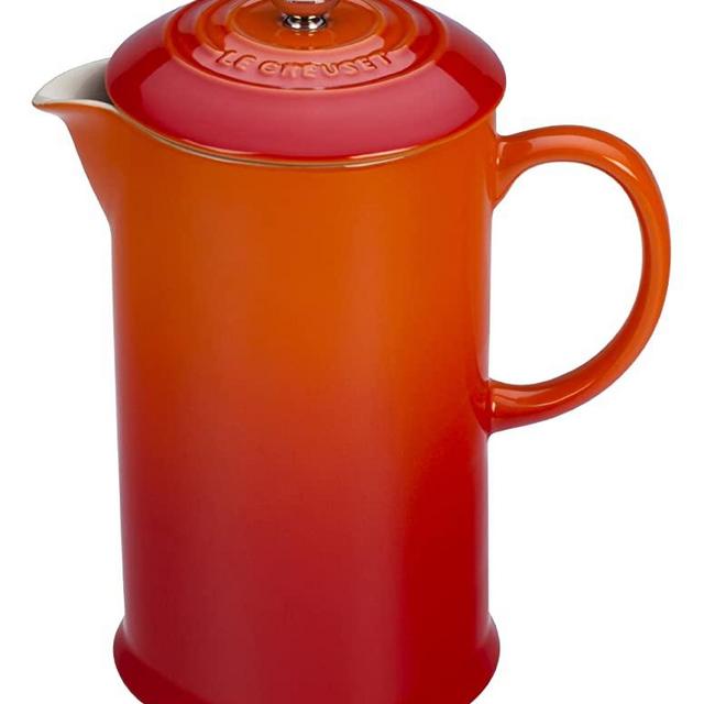 Le Creuset Stoneware French Press, 34 oz., Flame