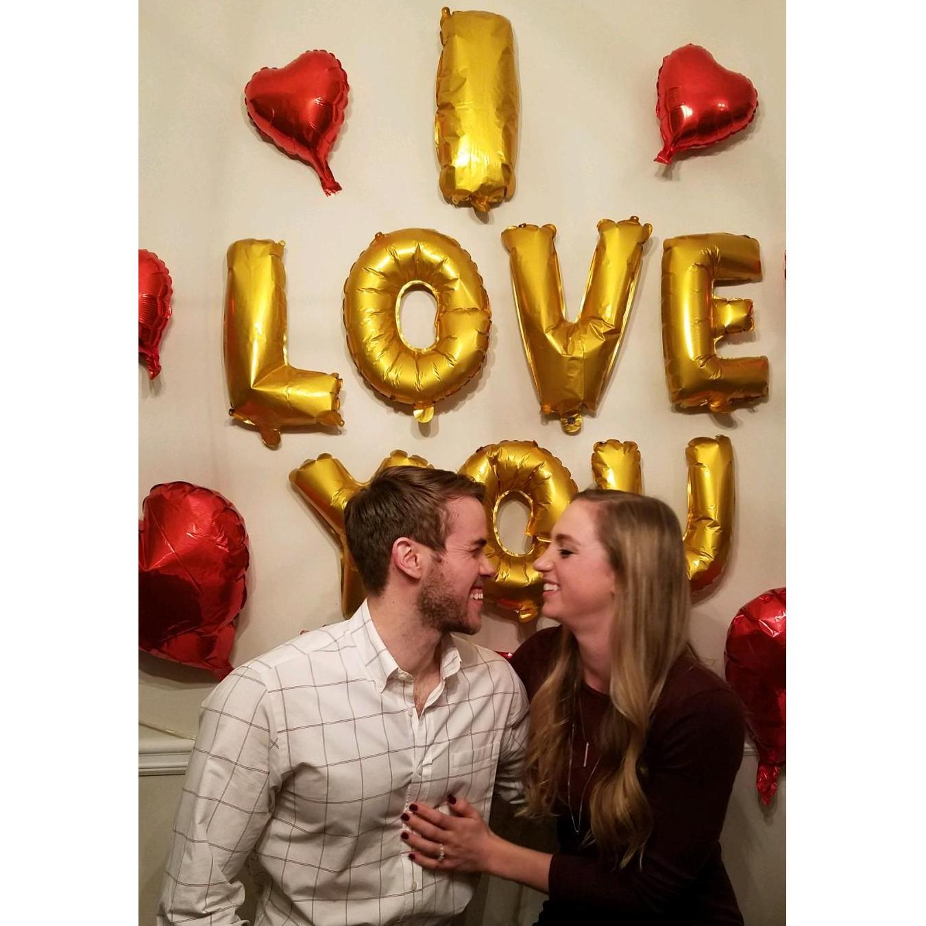 After proposing, Chris threw me a surprise party!