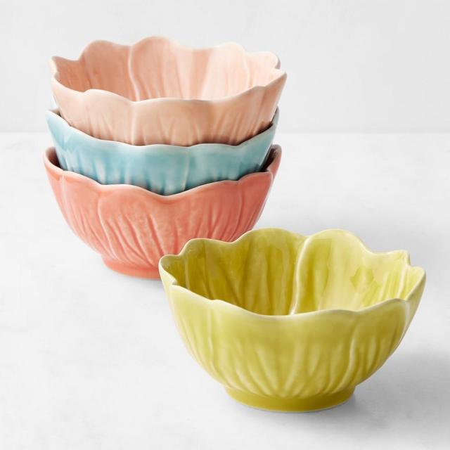 Bordallo Pinheiro Flora Small Bowls, Set of 4, Mixed