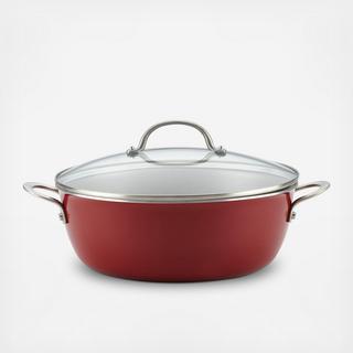 Porcelain Enamel Covered Stock Pot