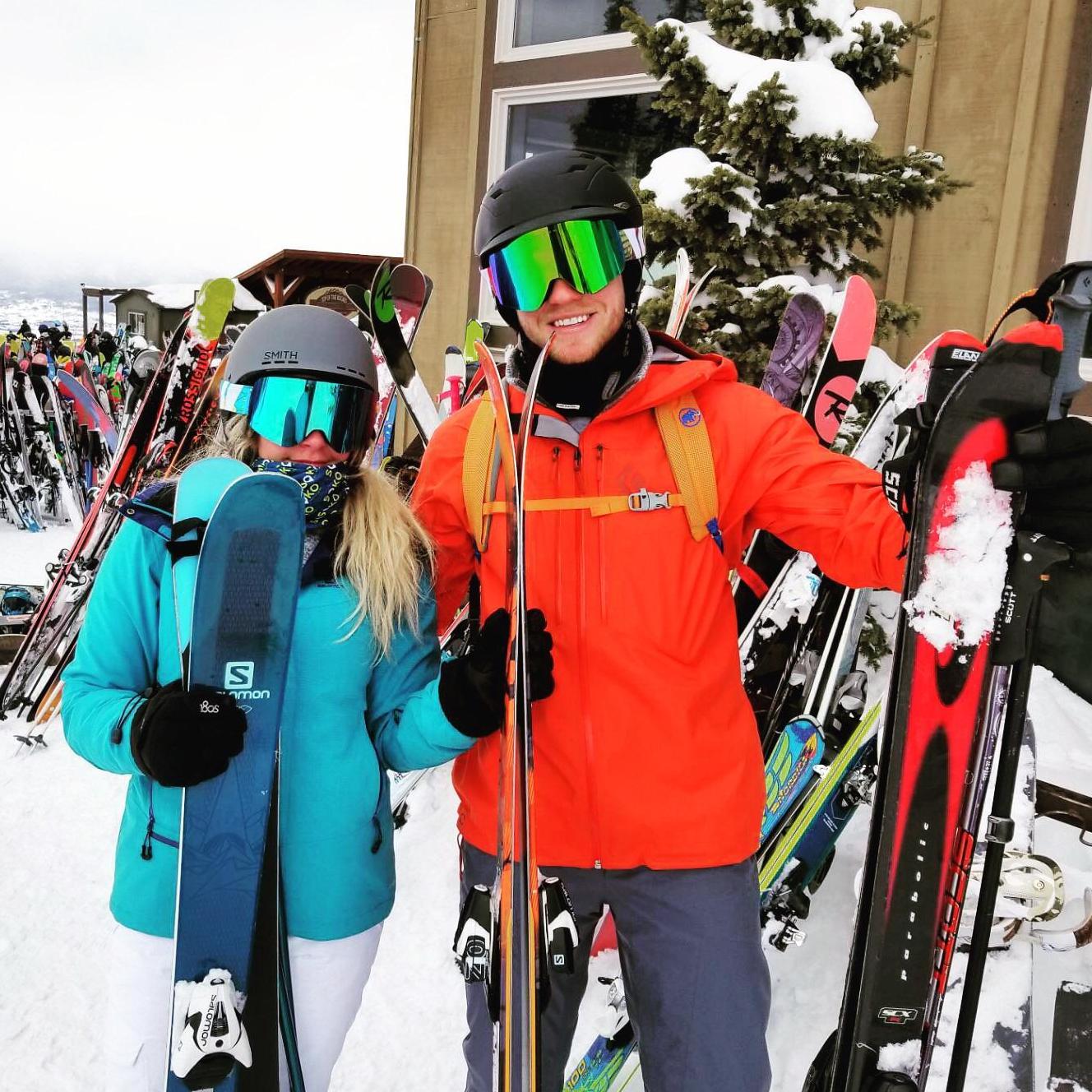 Doing what we love most, skiing!
