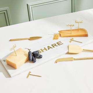 Luna Gold 8-Piece Cheese Accessory Set