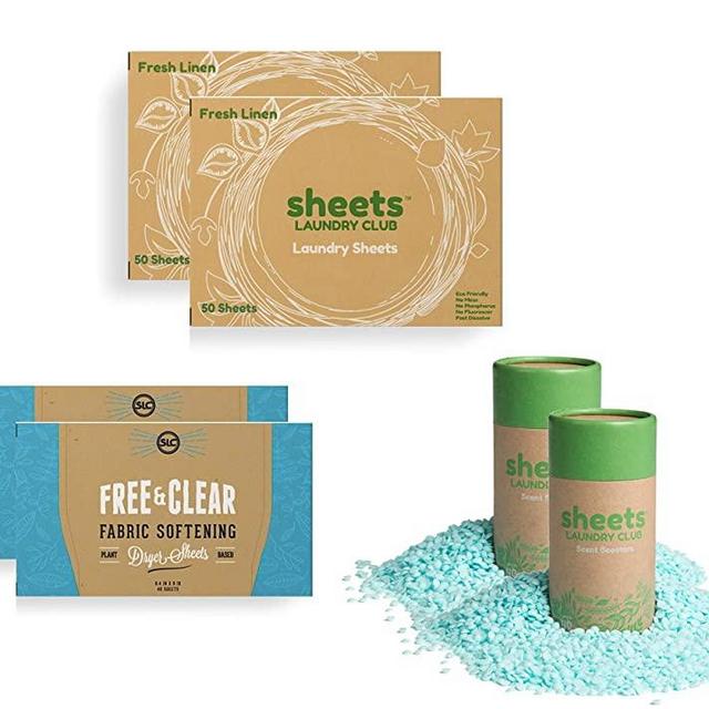 The Largest 100 Loads of Laundry Detergent Sheets Fresh Linen Scent Ultra Concentrated with Scent Boosters Plant Based Dryer Hypoallergenic Safe for Sensitive Skin Easy to Use A Breeze to Use