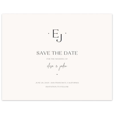 Beige Wedding Digital Save the Date - Bayway Landscape