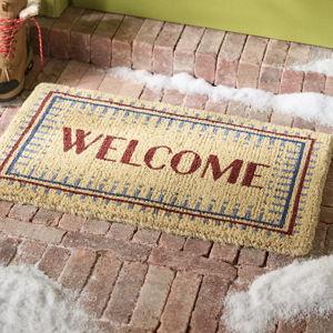 Antropologie - Welcome Border Printed Coir Doormat