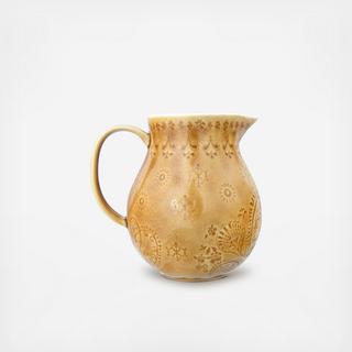 Debossed Stoneware Pitcher