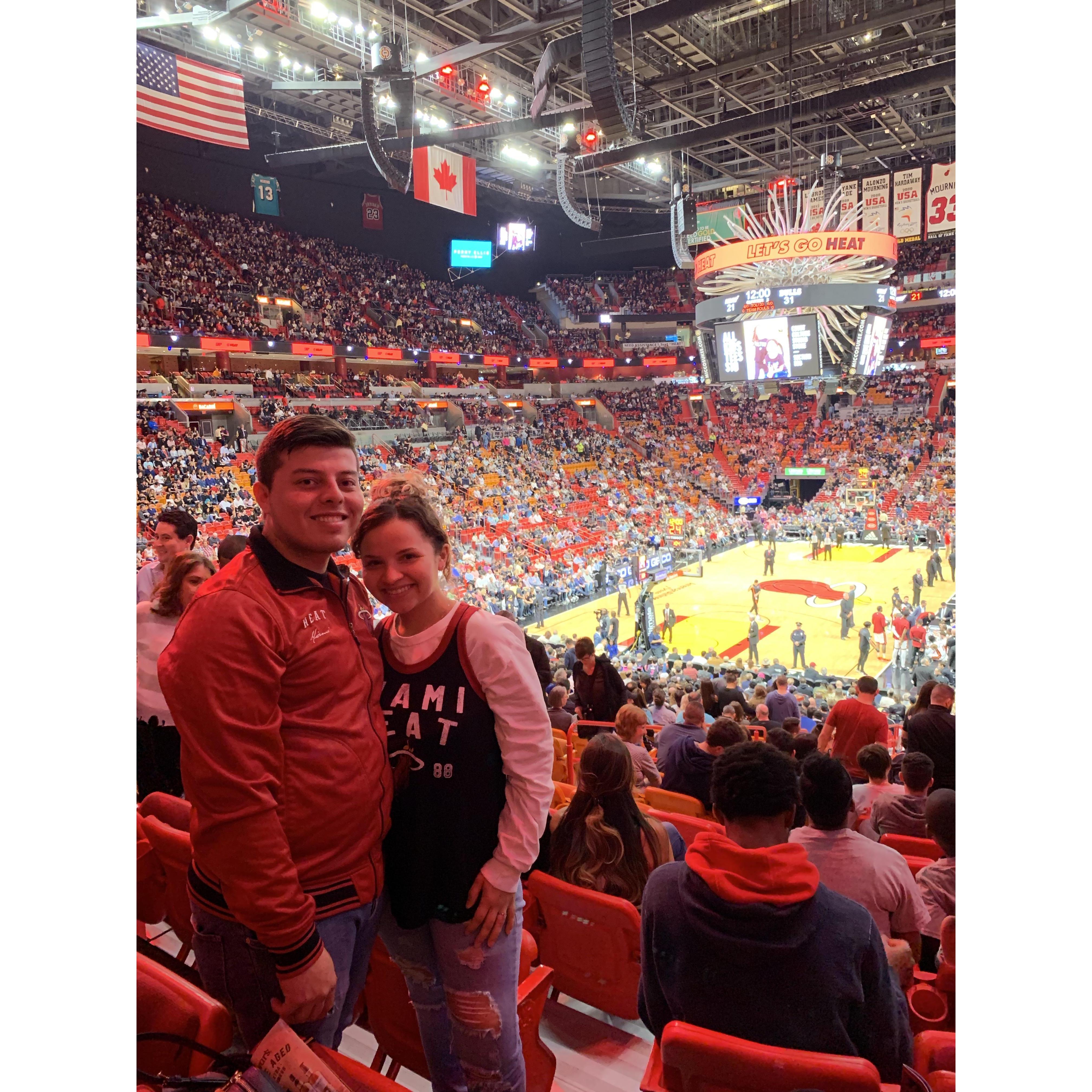 our first Heat game, 2019