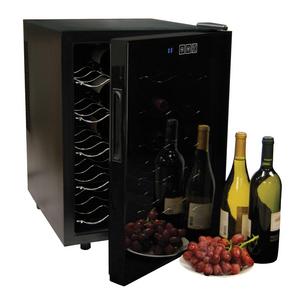 Koolatron 20-Bottle Wine Cellar in Black with Mirrored Glass Door
