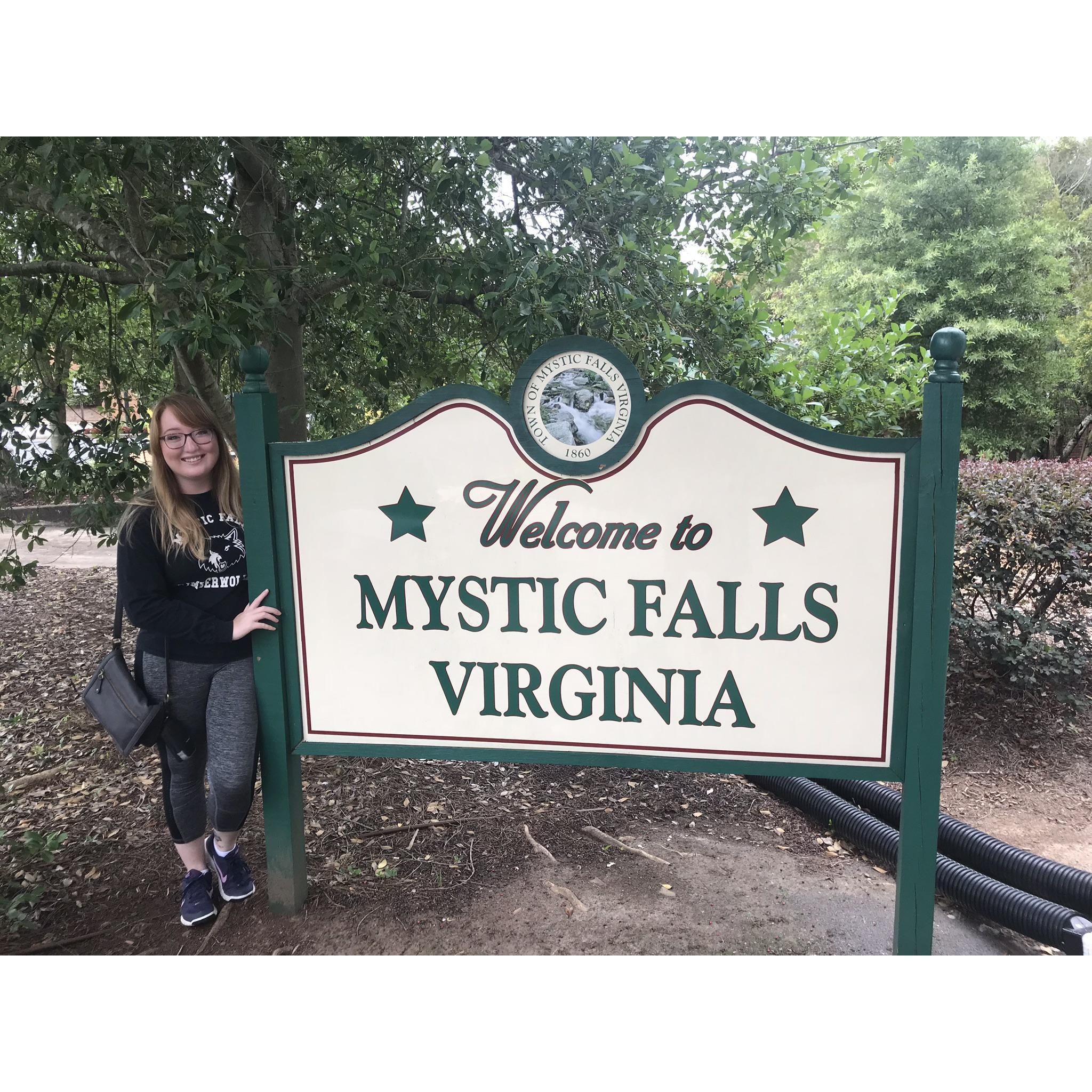 Tim taking me to my favorite magical place: Covington, Georgia (the filming location for The Vampire Diaries)