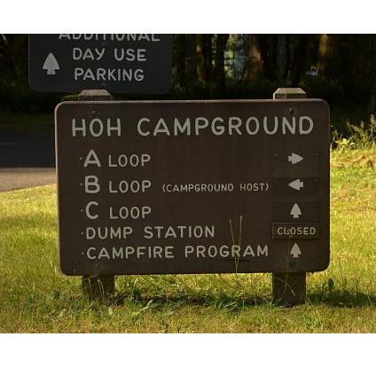 Follow signs to "Campfire Program" 
You can use the "Day Use Parking" and walk to the campgrounds where the campfire program is located